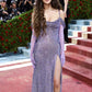 Shinny Long Evening Dress Sleeveless Sexy Formal Dress     S7041
