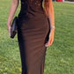Black Sheath/Column Lace Applique V-Neck Sleeveless Prom Dresses     S6979