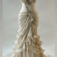 Mermaid Wedding Dress Vintage Long Evening Dress     S7119