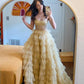 Strapless Ruched Tiered Long Formal Dress     S5350