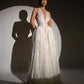 A Line V Neck Lace Wedding Dress Princess Bridal Gown        S6975