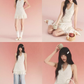 Coquette White Floral Halter Dress with Lace V-Neck, Ruched Front and Layered Ruffle Skirt R9248