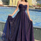 Elegant Spaghetti Straps A-line Tulle Long Prom Dresses         S7148