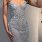 Classy Mermaid Long Evening Dress Prom Dresses With Beads          S7183