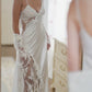 White Lace Long Evening Dress Sexy Party Dresses With Shawl       S7185