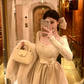 Balletcore Off-Shoulder Lace Trim Mini Dress with Bow Waist R9165