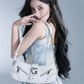 Blue Tie Dye Corset Style Cami Dress Women With Tiered Skirt And Lace Trim R9438