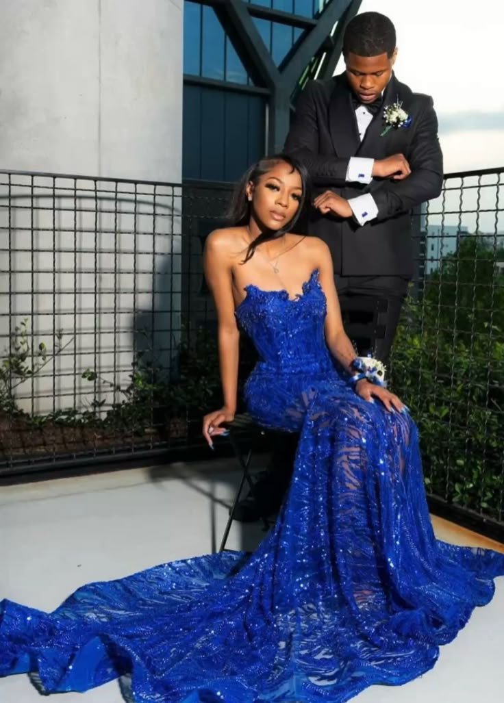 Royal Blue Mermaid Long Prom Dress,Elegant Evening Dress      S7249