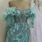 Mermaid Off Shoulder Elegant Evening Gowns Long Prom Dress     S7239
