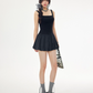 Spaghetti Strap Slim Fit Mini Dress Women Summer Puff Bubble Skirt Cami Dress R9381