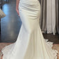 Off Shoulder Mermaid White Long Wedding Dresses Long Bridal Gown      S7158