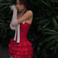 Red Short Party Dress, Birthday Outfits, Homecoming Dress    S6999