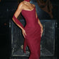 Burgundy Long Evening Dress Sexy Party Dresses Prom Dress         S7187