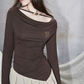 Retro Grunge Style Dress With Ruched Top, Layered Chiffon Skirt And Asymmetric Cutouts R9309