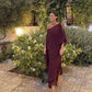 Dark Burgundy Prom Dresses Formal Party Dress Formal Gown      S5309