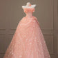 A Line Tulle Sleeveless Ball Gown Long Evening Prom Dresses         S7104