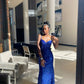 Royal Blue Mermaid Long Prom Dress for Women,Elegant Evening Dress      S7250