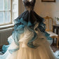 Vintage A-line sweetheart neckline tulle sequin long prom dress, formal evening dress        S7134