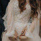 A Line Tulle Off Shoulder wedding dress Elegant Princess Bridal Gown        S7052