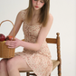 Romantic French Style Summer Dress With Ditsy Floral Pattern And Tiered Hem R9476