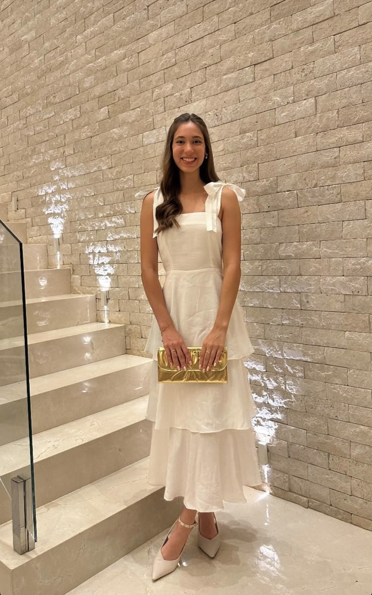 A Line White Elegant Evening Gowns Ankle Length Long Prom Dress     S7221