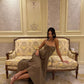 Strapless Sequin Elegant Evening Gowns Long Prom Dress     S7237