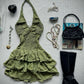 Green Short Party Dress, Birthday Outfits, Homecoming Dress    S7039