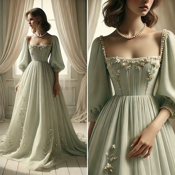 A Line Green Prom Dress Long Evening Dress     S7016