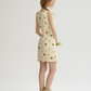 Beige Floral Embroidered Cami Mini Dress Women With Button Front Detail R9478
