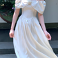 White suspender skirt French elegant girl dress new style R4992