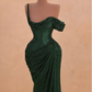Dark Green Sequin Elegant Evening Gowns Long Prom Dress     S7235