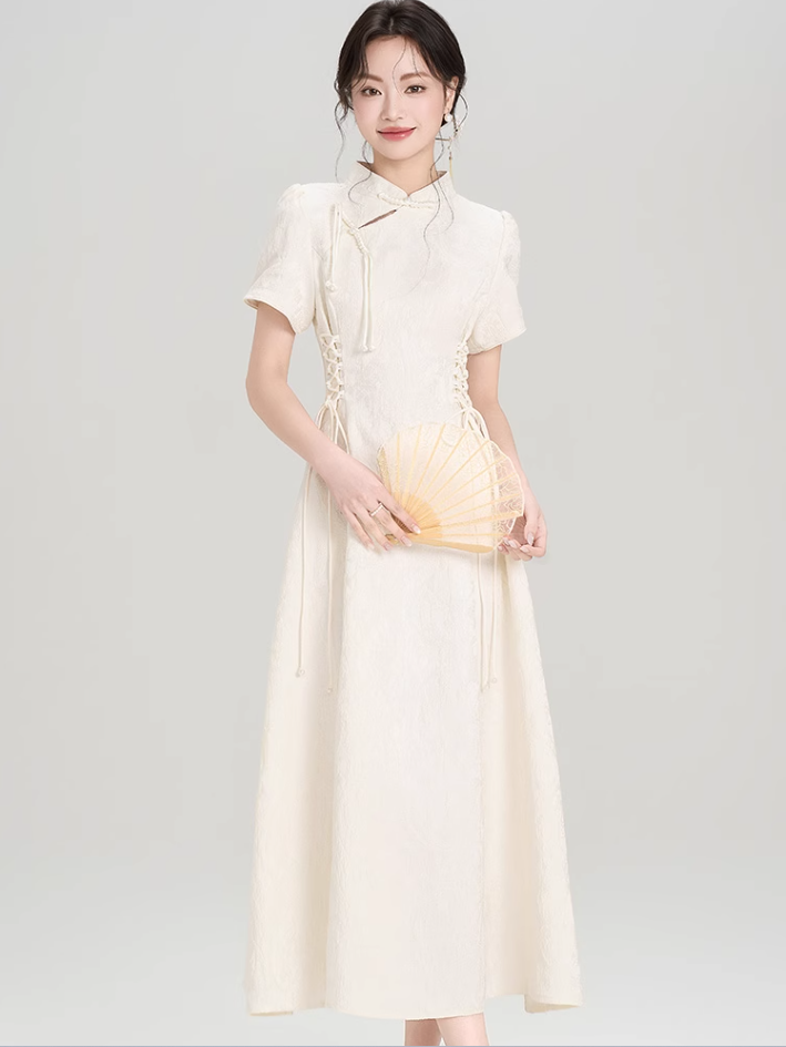 New Chinese style retro waist dress improved cheongsam engagement dress R2366