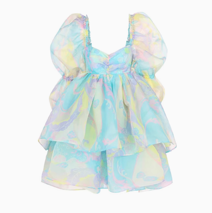 French sweet princess dress 2025 pure desire unique design fluffy fairy dress R1358