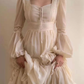 Vintage dress French retro style dress lace fairy evening dress    S5947