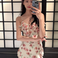 Floral suspender mermaid new dress party dress      S6147