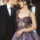 Elegant A-line Evening Dress for Women Spaghetti Straps Beaded Sequins A-line Arabic Dubai Wedding Party Dresses         S6255