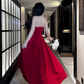 Backless evening dress red long party dress      S6162