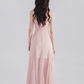 Gentle suspender chiffon dress women's summer new high waist medium length fishtail skirt R4460