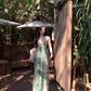 Travel wear women's green gradient suspender dress seaside holiday style summer beautiful small skirt R0434