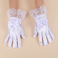 Children's bow gloves bride wedding flower girl lace lace satin student performance dress gloves     S6270