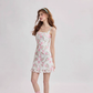 French floral suspender short dress R2710
