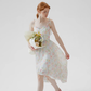French flower dress floral dress suspender bud dress new style R2692