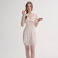 French polka dot short slit dress pastoral style mini skirt short sleeve skirt for women R3557