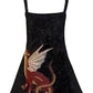 Retro pattern suspenders waist slim sequined short skirt homecoming dress R2828