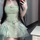 Atmosphere pure desire lace straps high-end suspender dress waist slimming short skirt R1671