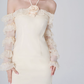 Tea break French dress women's summer white halter neck short skirt new style chic niche skirt R4463