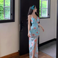 Sweet and spicy high slit slim backless dress beach dress seaside holiday atmosphere dress R1576
