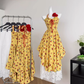 Yellow holiday style irregular backless suspender skirt + skirt R2032