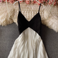 Maldives beach dress new style sling backless holiday travel pleated dress super fairy long skirt R0335
