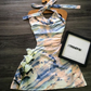 Pink and blue tie-dyed halter neck waist A-line short skirt homecoming dress R3256